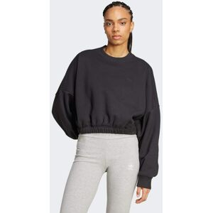 Adidas Originals Womens Premium Essentials Oversized Sweatshirt - Black Cotton - Size Large