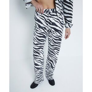 River Island Womens Straight Jeans Black Zebra Relaxed Cotton - Size 8 Regular