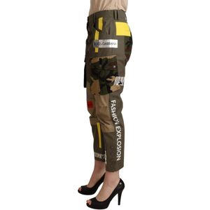 Dolce & Gabbana Womens Green Military Cargo Trouser Cotton Pants - Size Eu 36 (Womens)