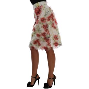 Dolce & Gabbana Womens Floral Patterned Pencil Straight Skirt - Multicolour - Size Eu 44 (Womens)