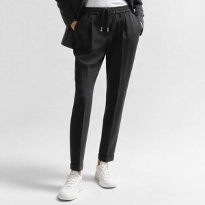 Hugo Boss Womens Tariyana9 Regular-Fit Drawstring Trousers In Black - Size 10 Uk