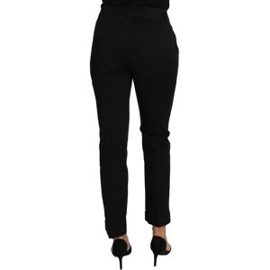 Dolce & Gabbana Womens Black Dress Cropped Straight Pants Cotton - Size Eu 40 (Womens)