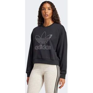 Adidas Originals Womens Snake Crew Sweatshirt - Black Cotton - Size Small