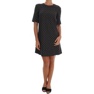 Dolce & Gabbana Womens Gray Polka Dotted Wool Stretch Dress - Grey - Size Eu 38 (Womens)
