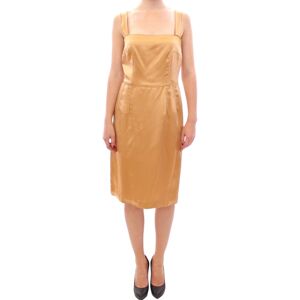 Dolce & Gabbana Womens Bronze Silk Sheath Dress - Size Eu 36 (Womens)