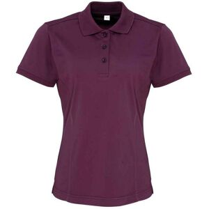 Premier Womens/ladies Coolchecker Pique Polo Shirt (Aubergine) - Purple - Size 14 Uk Premier Womens/ladies Coolchecker Pique Polo Shirt (Aubergine) - Purple - Size 14 Uk