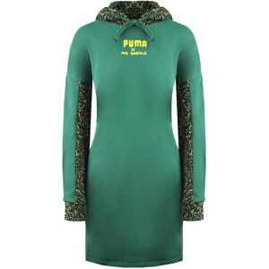 Puma X Mr. Doodle Longsleeve Pullover Green Womens Hooded Jumper Dress 598686 91 Cotton - Size Small Puma X Mr. Doodle Longsleeve Pullover Green Womens Hooded Jumper Dress 598686 91 Cotton - Size Small