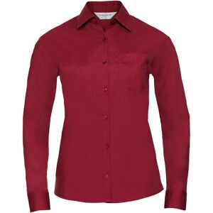 Russell Athletic Collection Womens/ladies Poplin Easy-Care Long-Sleeved Shirt (Classic Red) - Size 3xl Russell Athletic Collection Womens/ladies Poplin Easy-Care Long-Sleeved Shirt (Classic Red) - Size 3xl