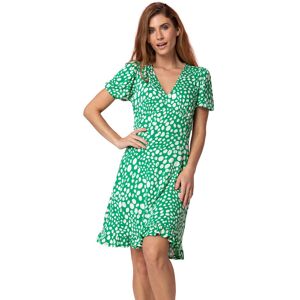 Roman Womens Ditsy Spot Frill Detail Tea Dress - Green - Size 18 Uk Roman Womens Ditsy Spot Frill Detail Tea Dress - Green - Size 18 Uk