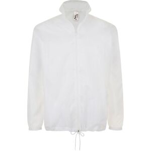 Sols Unisex Shift Showerproof Windbreaker Jacket (White) - Size Large Sols Unisex Shift Showerproof Windbreaker Jacket (White) - Size Large