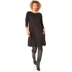 Roman Womens A-Line Pocket Detail Swing Dress - Black - Size 20 Uk Roman Womens A-Line Pocket Detail Swing Dress - Black - Size 20 Uk