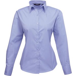 Premier Womens/ladies Poplin Long-Sleeved Blouse (Mid Blue) - Size 26 Uk Premier Womens/ladies Poplin Long-Sleeved Blouse (Mid Blue) - Size 26 Uk