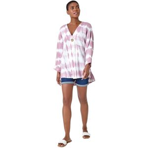 Roman Womens Cotton Tie Dye Button Detail V-Neck Top - Purple - Size 20 Uk Roman Womens Cotton Tie Dye Button Detail V-Neck Top - Purple - Size 20 Uk