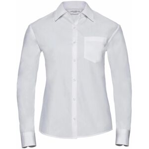 Russell Athletic Collection Womens/ladies Cotton Poplin Easy-Care Long-Sleeved Formal Shirt (White) - Size 8 Uk Russell Athletic Collection Womens/ladies Cotton Poplin Easy-Care Long-Sleeved Formal Shirt (White) - Size 8 Uk