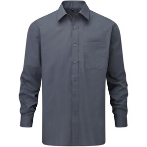 Russell Athletic Collection Womens/ladies Poplin Long-Sleeved Shirt (Convoy Grey) - Dark Grey - Size 4xl Russell Athletic Collection Womens/ladies Poplin Long-Sleeved Shirt (Convoy Grey) - Dark Grey - Size 4xl