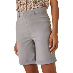 Roman Womens Turn Up Stretch Shorts - Taupe - Size 18 Uk Roman Womens Turn Up Stretch Shorts - Taupe - Size 18 Uk