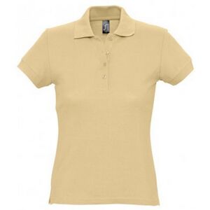 Sols Womens/ladies Passion Pique Short Sleeve Polo Shirt (Sand) Cotton - Size Small Sols Womens/ladies Passion Pique Short Sleeve Polo Shirt (Sand) Cotton - Size Small
