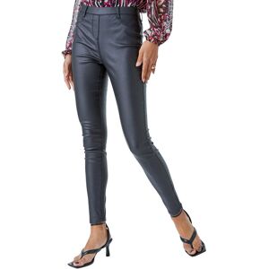Roman Womens Coated Faux Leather Jeggings - Black - Size 20 Uk Roman Womens Coated Faux Leather Jeggings - Black - Size 20 Uk