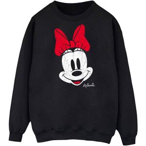 Disney Womens/ladies Minnie Mouse Face Sweatshirt (Black) - Size Large Disney Womens/ladies Minnie Mouse Face Sweatshirt (Black) - Size Large