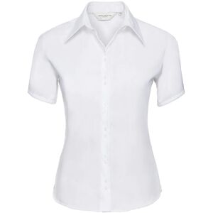 Russell Athletic Collection Womens/ladies Ultimate Non-Iron Short-Sleeved Shirt (White) Cotton - Size Medium Russell Athletic Collection Womens/ladies Ultimate Non-Iron Short-Sleeved Shirt (White) Cotton - Size Medium