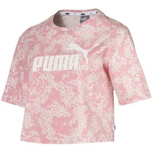 Puma 580392 94 Pink Cropped Logo T-Shirt - Women Puma 580392 94 Pink Cropped Logo T-Shirt - Women