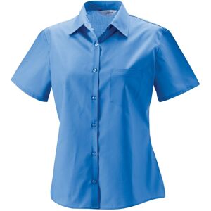 Russell Athletic Collection Womens/ladies Poplin Easy-Care Short-Sleeved Formal Shirt (Corporate Blue) - Size 4xl Russell Athletic Collection Womens/ladies Poplin Easy-Care Short-Sleeved Formal Shirt (Corporate Blue) - Size 4xl
