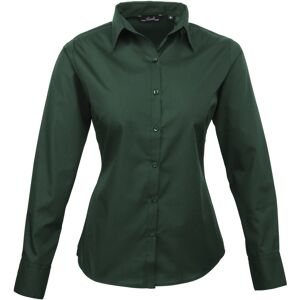 Premier Womens/ladies Poplin Long Sleeve Blouse / Plain Work Shirt (Bottle) - Green - Size 26 Uk Premier Womens/ladies Poplin Long Sleeve Blouse / Plain Work Shirt (Bottle) - Green - Size 26 Uk