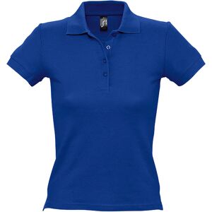 Sols Womens/ladies People Pique Short Sleeve Cotton Polo Shirt (Royal Blue) - Size Small Sols Womens/ladies People Pique Short Sleeve Cotton Polo Shirt (Royal Blue) - Size Small