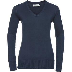 Russell Athletic Collection Ladies/womens V-Neck Knitted Pullover Sweatshirt (French Navy) - Navy/blue - Size 3xl Russell Athletic Collection Ladies/womens V-Neck Knitted Pullover Sweatshirt (French Navy) - Navy/blue - Size 3xl
