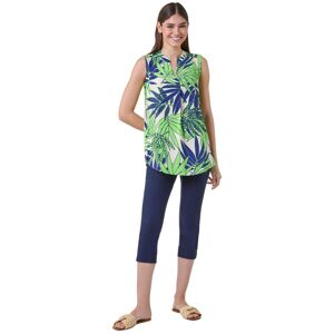 Roman Womens Palm Leaf Tropical Print Sleeveless Blouse - Lime Green - Size 10 Uk Roman Womens Palm Leaf Tropical Print Sleeveless Blouse - Lime Green - Size 10 Uk