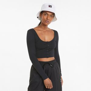 Puma Womens Classics Ribbed Long Sleeve T-Shirt Tee Top - Black Cotton - Size X-Large Puma Womens Classics Ribbed Long Sleeve T-Shirt Tee Top - Black Cotton - Size X-Large