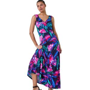Roman Womens Tropical Floral Print Wrap Maxi Dress - Pink - Size 10 Uk Roman Womens Tropical Floral Print Wrap Maxi Dress - Pink - Size 10 Uk