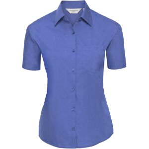 Russell Athletic Collection Womens/ladies Poplin Easy-Care Short-Sleeved Shirt (Corporate Blue) - Size 4xl Russell Athletic Collection Womens/ladies Poplin Easy-Care Short-Sleeved Shirt (Corporate Blue) - Size 4xl