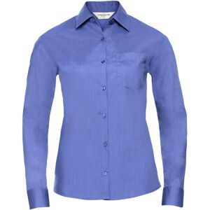 Russell Athletic Collection Womens/ladies Poplin Easy-Care Long-Sleeved Shirt (Corporate Blue) - Size 3xl Russell Athletic Collection Womens/ladies Poplin Easy-Care Long-Sleeved Shirt (Corporate Blue) - Size 3xl