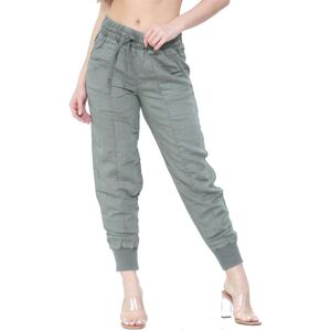 Myt Womens Elasticated Waist Cotton Cuffed Trousers In Khaki - Size 18 Regular Myt Womens Elasticated Waist Cotton Cuffed Trousers In Khaki - Size 18 Regular