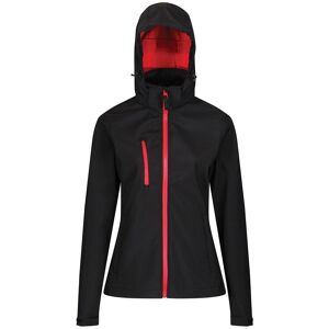 Regatta Womens/ladies Venturer Hooded Soft Shell Jacket (Black/classic Red) - Size 16 Uk Regatta Womens/ladies Venturer Hooded Soft Shell Jacket (Black/classic Red) - Size 16 Uk