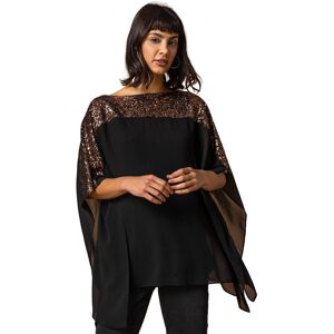 Roman Womens Sequin Embellished Chiffon Overlay Top - Bronze - Size 10 Uk Roman Womens Sequin Embellished Chiffon Overlay Top - Bronze - Size 10 Uk