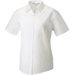 Russell Athletic Collection Womens/ladies Poplin Easy-Care Short-Sleeved Shirt (White) - Size 20 Uk Russell Athletic Collection Womens/ladies Poplin Easy-Care Short-Sleeved Shirt (White) - Size 20 Uk