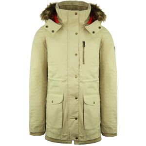 Vans Off The Wall Long Sleeve Zip Up Hooded Beige Womens Parka Jacket Vx1te62 - Size X-Large Vans Off The Wall Long Sleeve Zip Up Hooded Beige Womens Parka Jacket Vx1te62 - Size X-Large