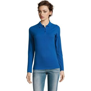 Sols Womens/ladies Perfect Long Sleeve Pique Polo Shirt (Royal Blue) - Size Small Sols Womens/ladies Perfect Long Sleeve Pique Polo Shirt (Royal Blue) - Size Small