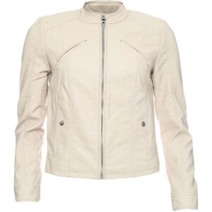 Vero Moda Womens Favodona Faux Leather Jacket In Oatmeal - Beige - Size 6 Uk Vero Moda Womens Favodona Faux Leather Jacket In Oatmeal - Beige - Size 6 Uk