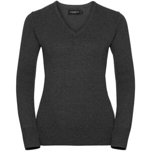 Russell Athletic Collection Womens/ladies Marl V Neck Sweatshirt (Charcoal) - Size 3xl Russell Athletic Collection Womens/ladies Marl V Neck Sweatshirt (Charcoal) - Size 3xl
