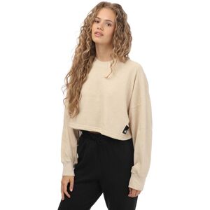 Adidas Womens Studio Lounge Summer Crewneck Sweatshirt In Beige Cotton - Size Uk 4-6 (Womens) Adidas Womens Studio Lounge Summer Crewneck Sweatshirt In Beige Cotton - Size Uk 4-6 (Womens)