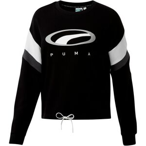 Puma 90s Womens Crewneck Sweatshirt Graphic Logo Jumper 579401 01 - Black Cotton - Size Medium Puma 90s Womens Crewneck Sweatshirt Graphic Logo Jumper 579401 01 - Black Cotton - Size Medium