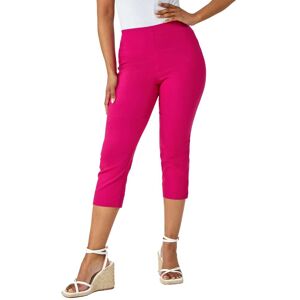 Roman Petite Womens Cropped Stretch Trouser - Pink - Size 14 Uk Roman Petite Womens Cropped Stretch Trouser - Pink - Size 14 Uk