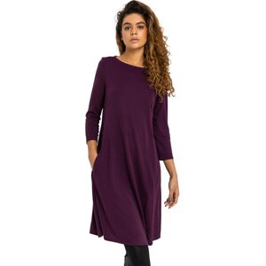 Roman Purple A-Line Swing Dress - Pockets & Knee Length Roman Purple A-Line Swing Dress - Pockets & Knee Length