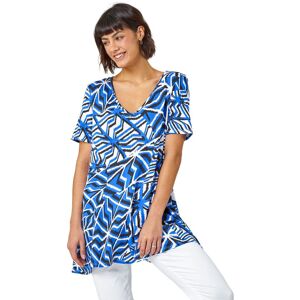 Roman Womens Abstract Print Jersey Tunic Top - Blue - Size 12 Uk Roman Womens Abstract Print Jersey Tunic Top - Blue - Size 12 Uk