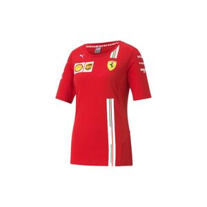Puma Sf Scuderia Ferrari Crew Neck Short Sleeve Red Womens T-Shirt 763037 01 Cotton - Size X-Small