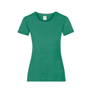 Fruit of the Loom Of The Ladies/Womens Lady-Fit Valueweight Short Sleeve T-Shirt (Pack 5) (Retro Heather Green) Cotton - Size Large