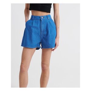 Superdry Women's Denim A Line Shorts Dark Blue / Denim Indigo Rinse - Size: 26